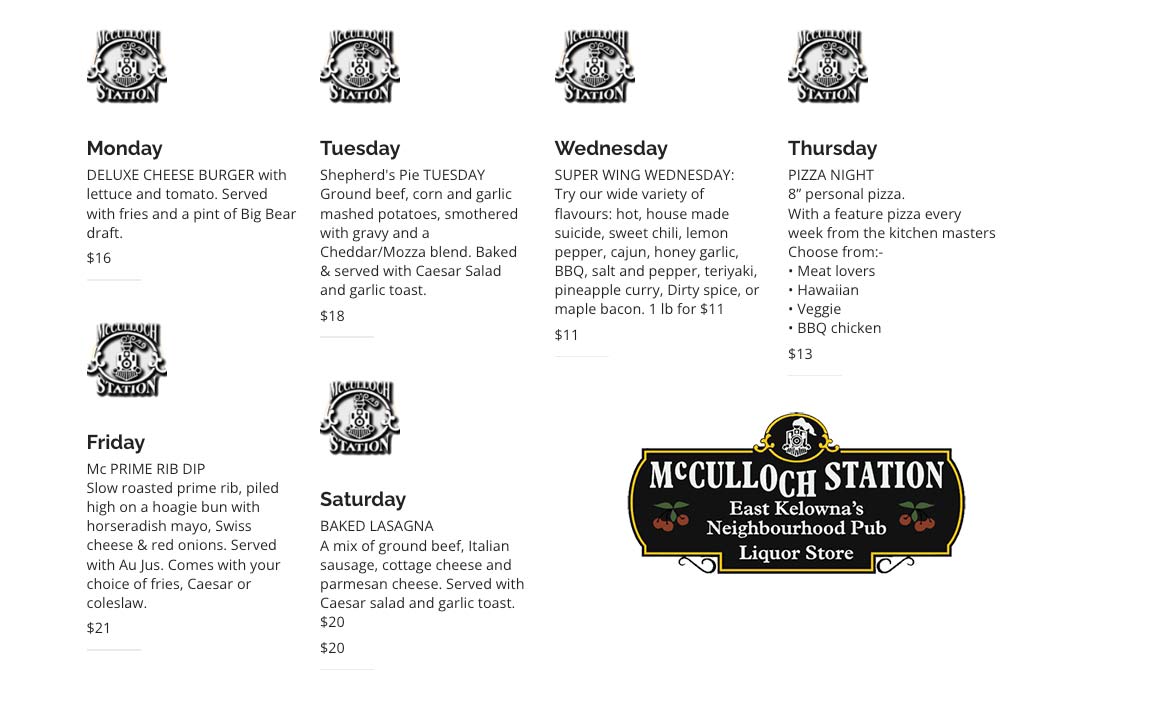 image of a our weekly special offerings